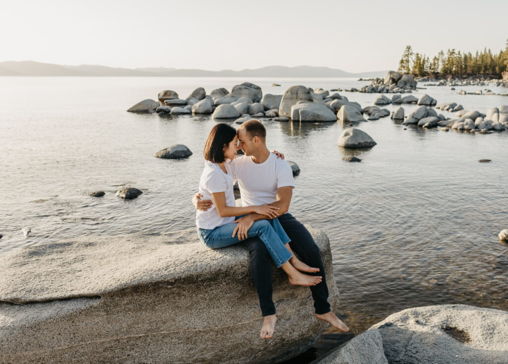 Lake Tahoe Couples Session with Alpine Views