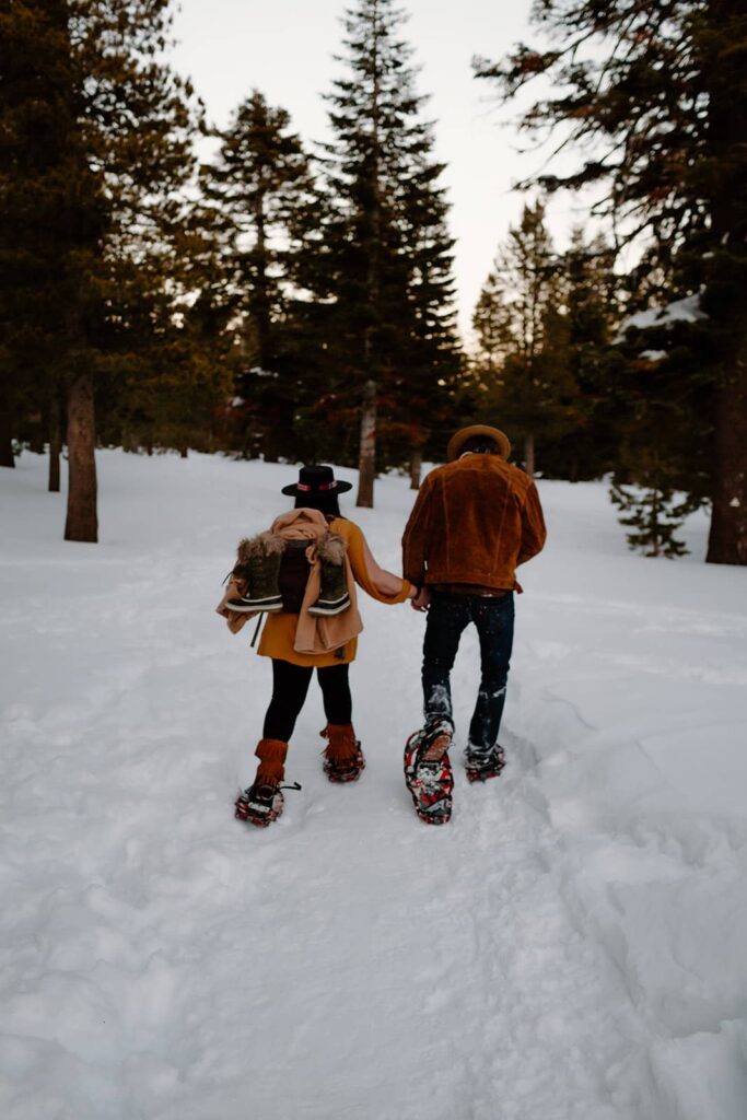 Winter Engagement Session Preparation: Tips from a Lake Tahoe Photographer | Snowshoe Photos