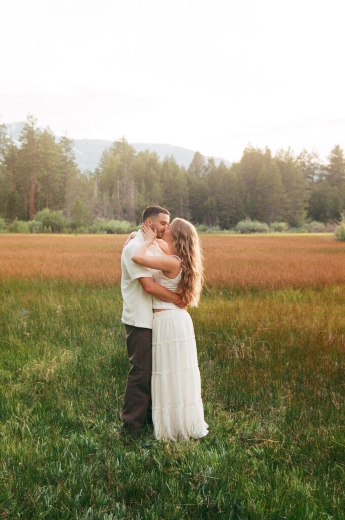 Film photography by Dani Rawson Photo during an engagement session near baldwin beach south lake tahoe